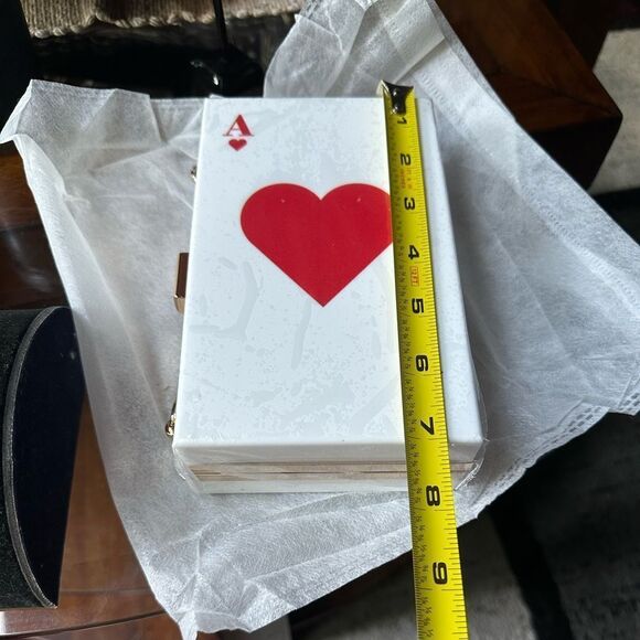 Ace of Hearts acrylic Clutch or shoulder Bag - Picture 7 of 11